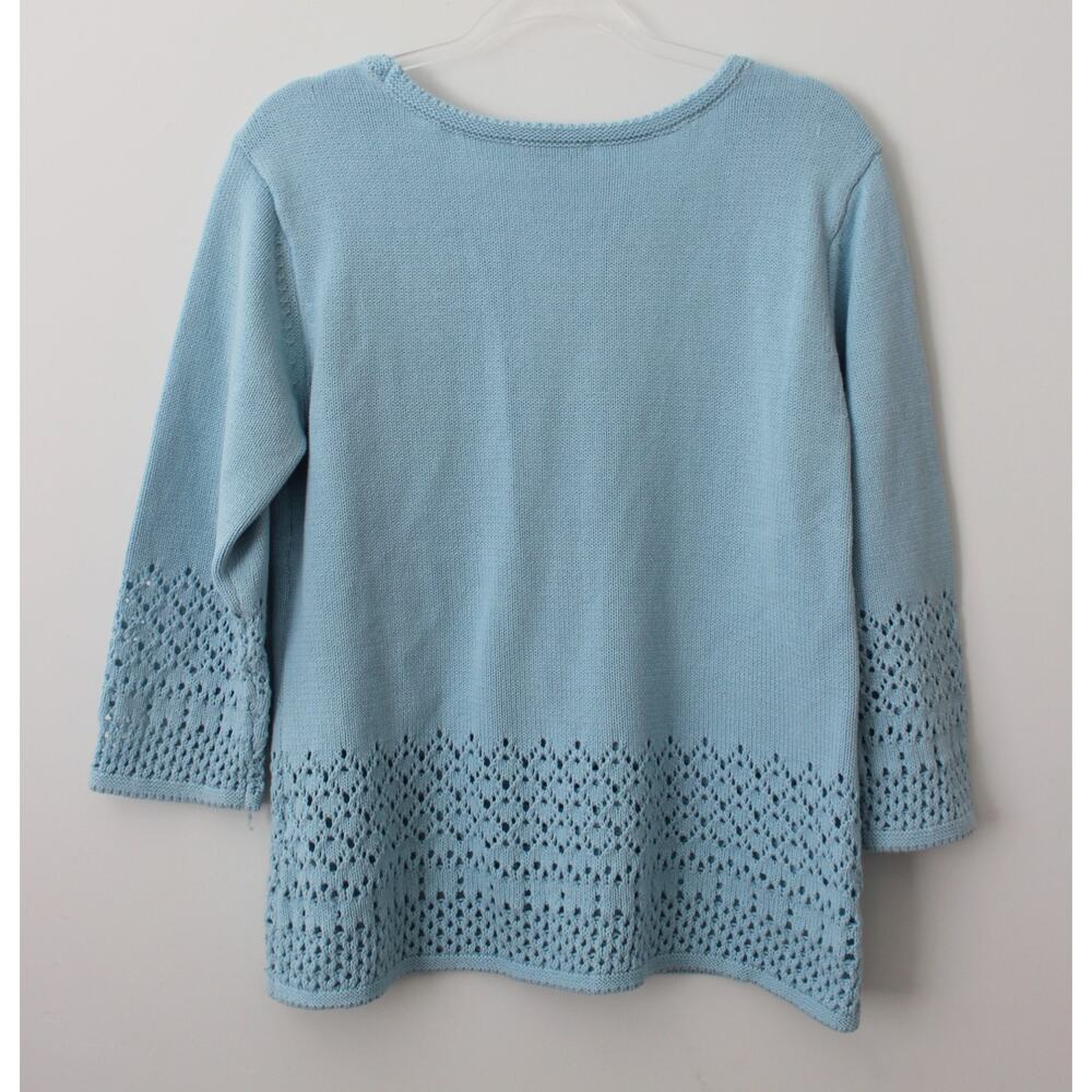Christopher & Banks Womens Long Sleeve Sweater Blue Size M Pre-Owned - Picture 2 of 6